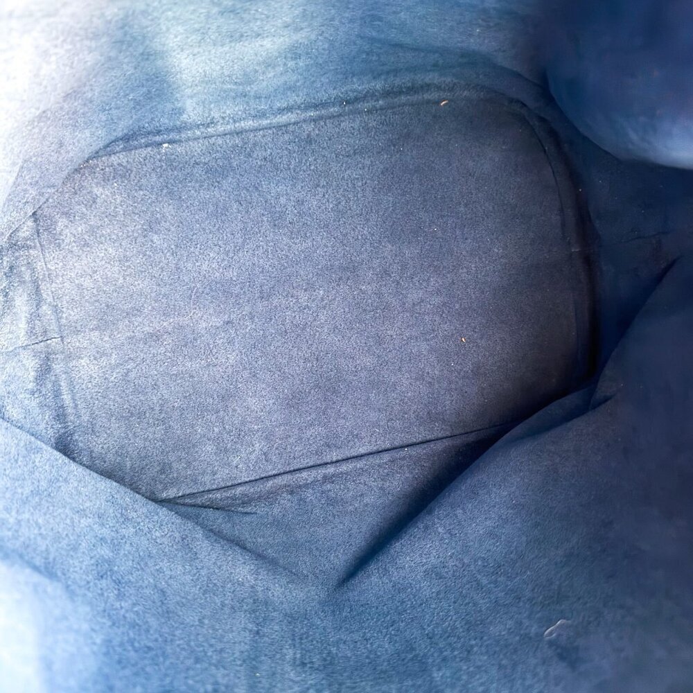 Louis Vouitton 1995 Noé Blue Green Bicolour Epi Leather Drawstring Bucket Bag. - Picture 4 of 13